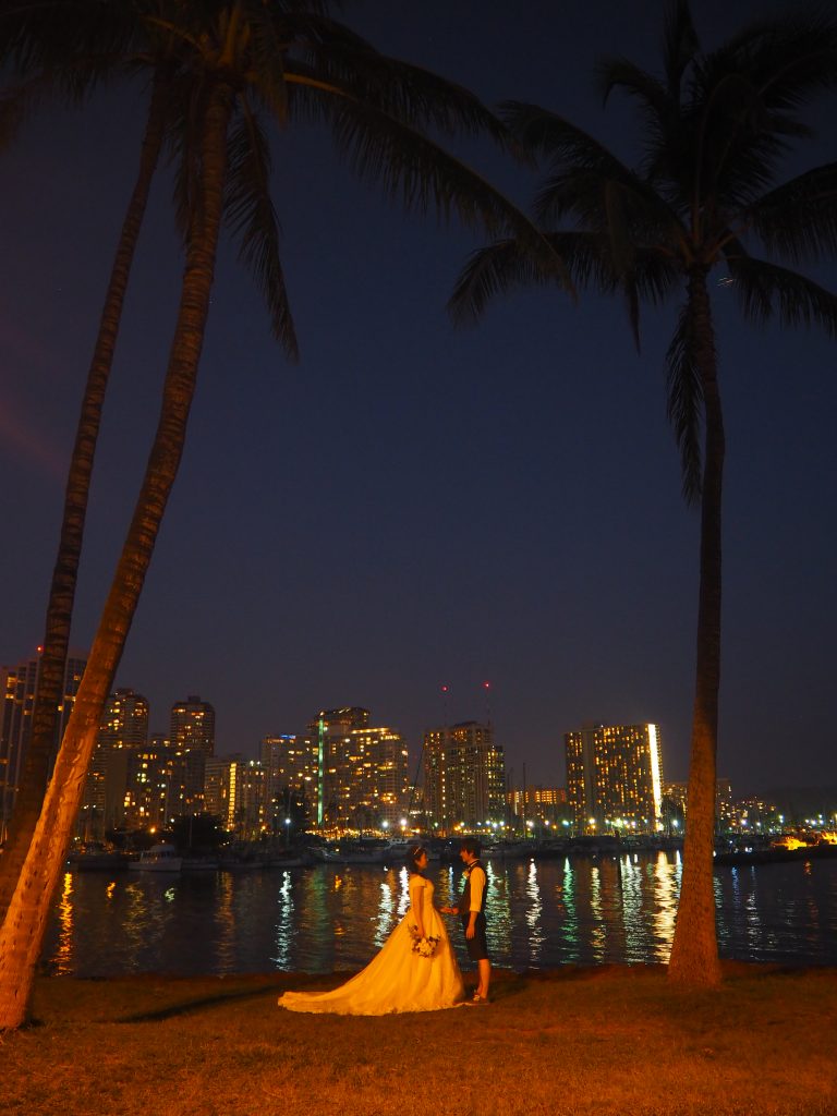 夜景　ハワイ　絶景　ハワイフォトツアー